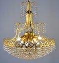 Asfour Crystal Chandelier 24K Gold Plate Finish