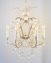 Glass Crystal Chandelier Steel + Glass Finish
