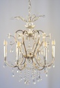 Glass Crystal Chandelier Steel + Glass Finish