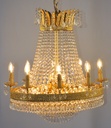 Asfour Crystal Chandelier 24K Gold Plate Finish