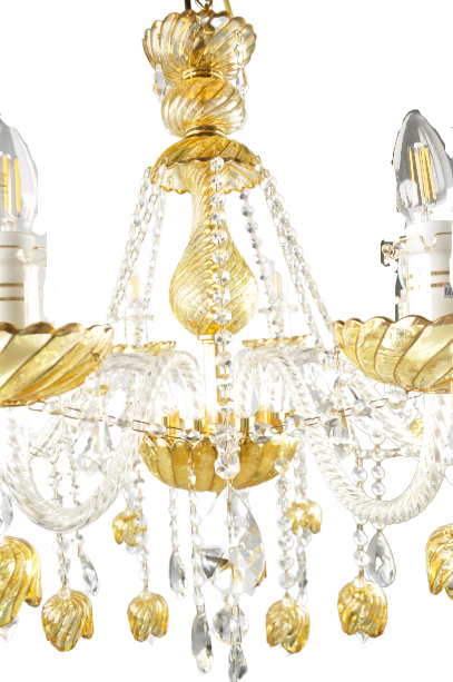 Asfour Crystal Chandelier Gold Finish