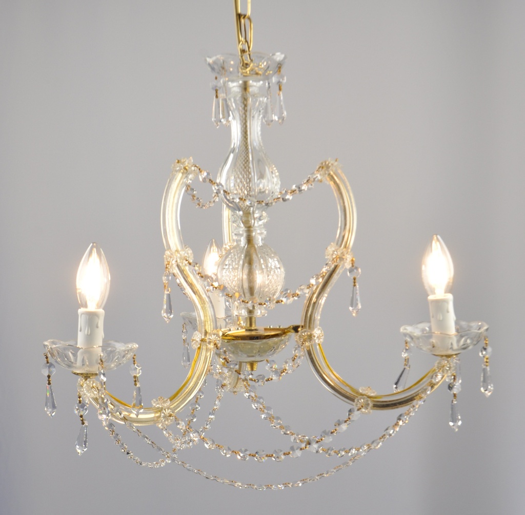 Asfour Crystal Chandelier 24K Gold Plated Finish