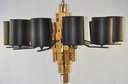 Modern Chandelier Metal Finish With Black Shade
