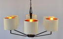 Modern Chandelier Metal Finish With Off White Shade