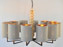 Modern Chandelier Medal Shade With Light Grey Shade
