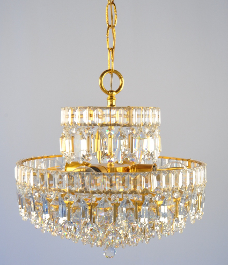 Asfour Crystal Chandelier 24K Gold Plated Finish