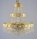 Asfour Crystal Chandelier 24K Gold Plated Finish