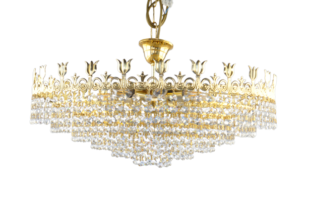 Crystal Chandelier Gold Plated - 200-20-60