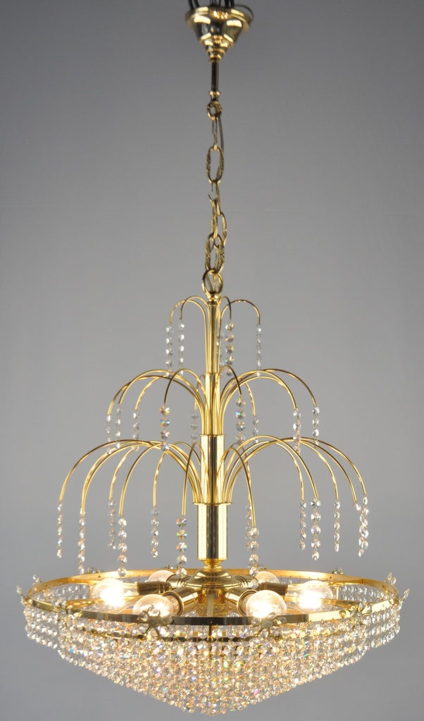 Asfour Crystal Chandelier 24K Gold Plated Finish