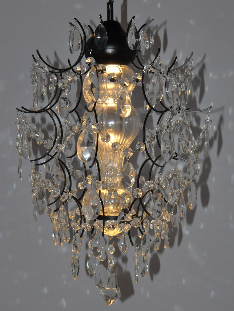 Glass Color Crystal Chandelier Metal + Glass Finish