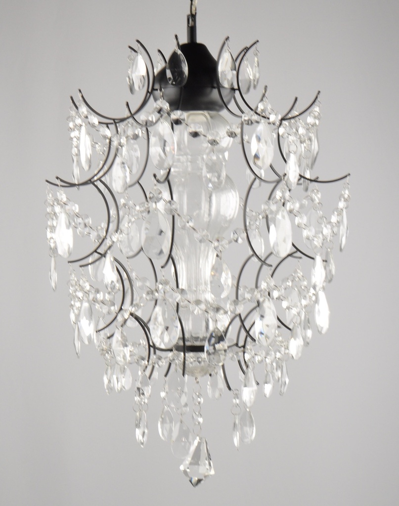 Glass Color Crystal Chandelier Metal + Glass Finish