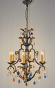 Glass Coluor Crystal Chandelier Metal Finish