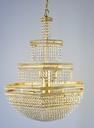 Asfour Crystal Chandelier 24K Gold Plated Finish