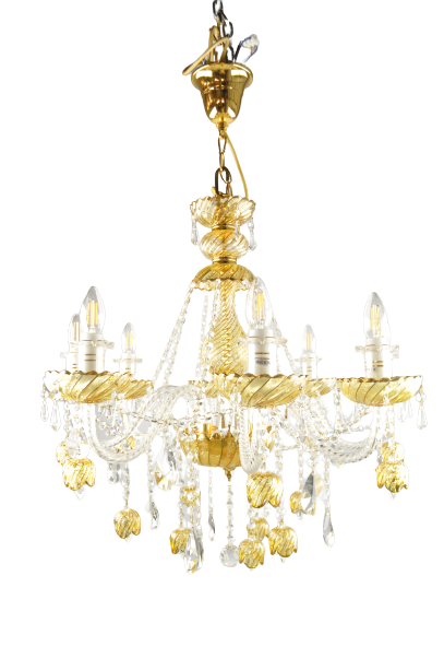 Asfour Crystal Chandelier Gold Finish
