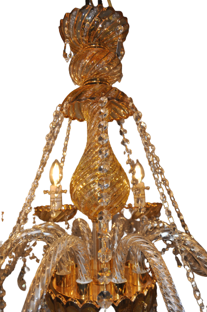Asfour Crystal Chandelier Gold Finish