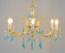 Glass Colour Crystal Chandelier Glass Finish
