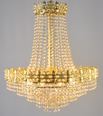 Asfour Crystal Chandelier 24K Gold Plate Finish