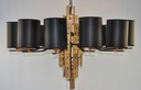 Modern Chandelier Metal Finish With Black Shade