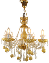 Asfour Crystal Chandelier Gold Glass Finish