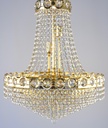 Asfour Crystal Chandelier 24K Gold Plate Finish