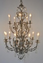 Glass Crystal Chandelier Metal Finish