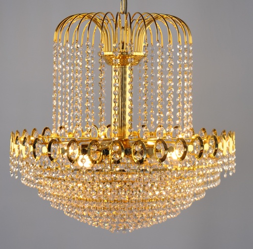 [31/60 Interlight] Asfour Crystal Chandelier 24K Gold Plate Finish